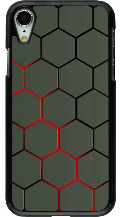 Hülle iPhone XR - Geometric Line red