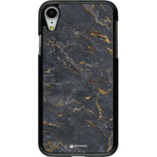 Coque iPhone XR - Grey Gold Marble