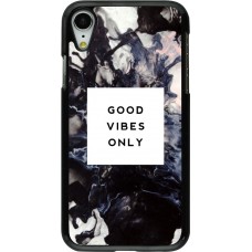Coque iPhone XR - Marble Good Vibes Only