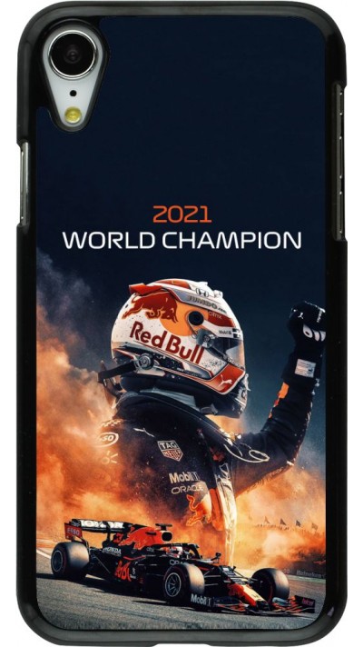 Hülle iPhone XR - Max Verstappen 2021 World Champion