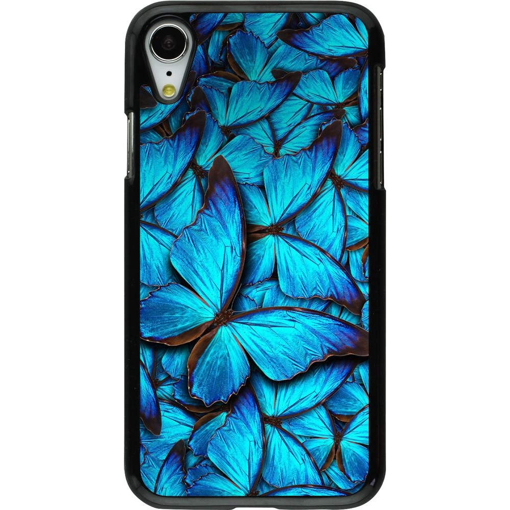 Coque iPhone XR - Papillon - Bleu