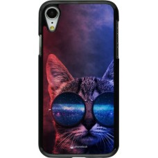 Coque iPhone XR - Red Blue Cat Glasses