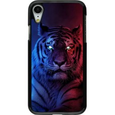 Coque iPhone XR - Tiger Blue Red