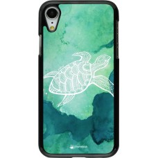 Coque iPhone XR - Turtle Aztec Watercolor