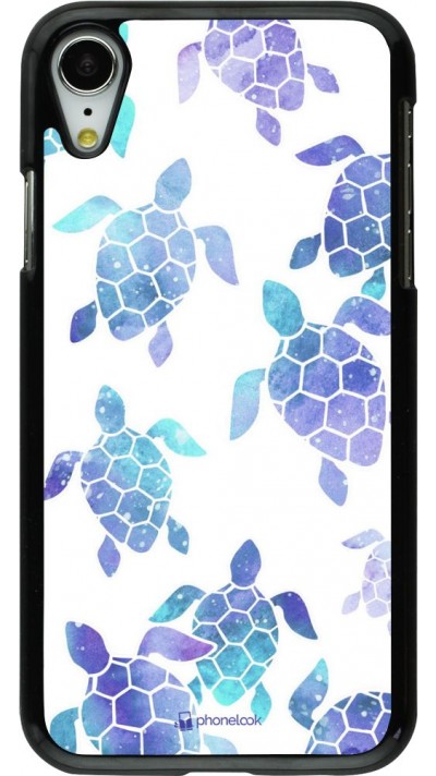Coque iPhone XR - Turtles pattern watercolor