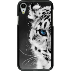 Coque iPhone XR - White tiger blue eye
