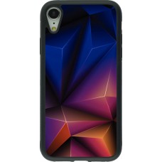 Coque iPhone XR - Silicone rigide noir Abstract Triangles 