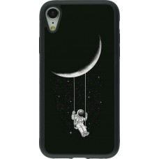 Coque iPhone XR - Silicone rigide noir Astro balançoire