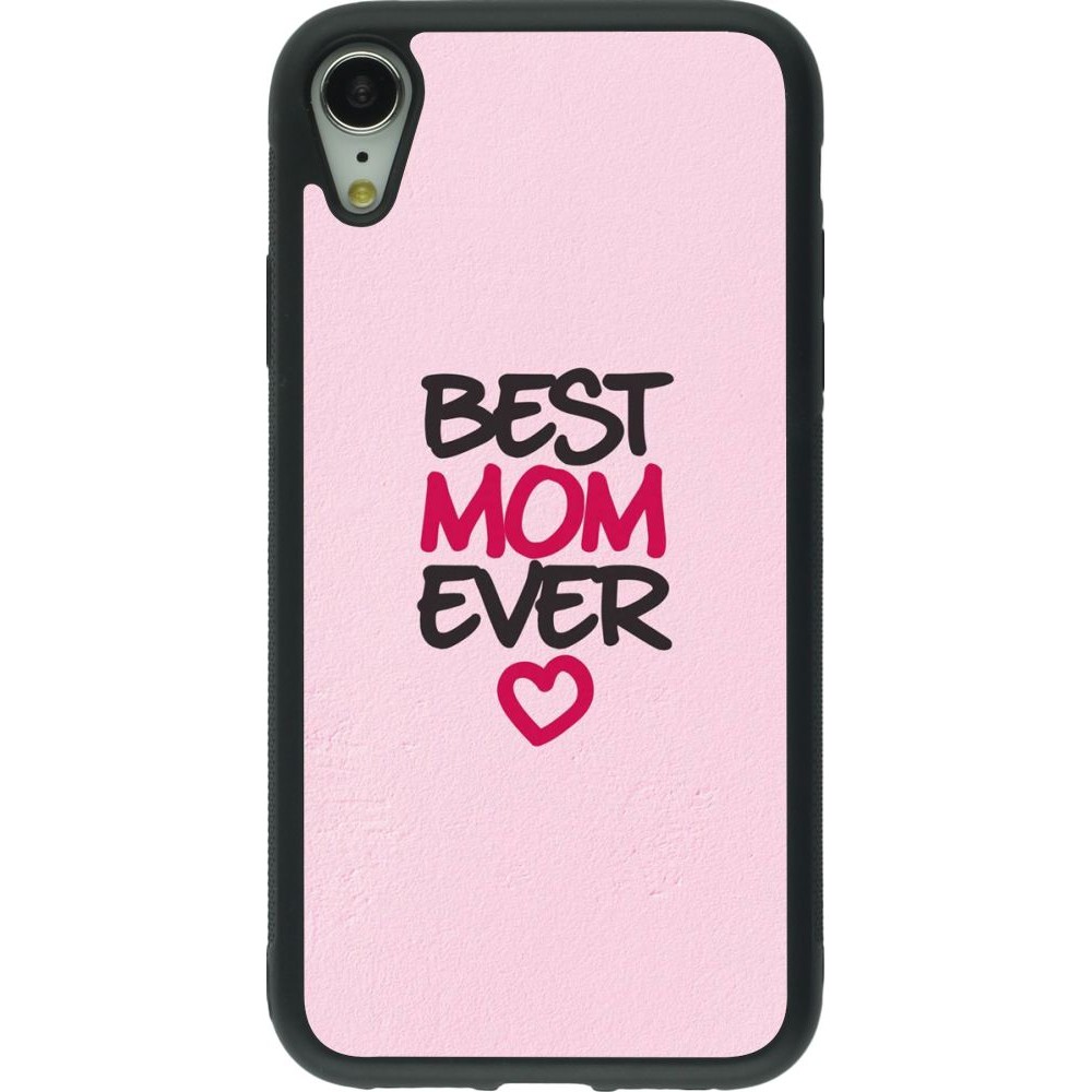 Coque iPhone XR - Silicone rigide noir Best Mom Ever 2
