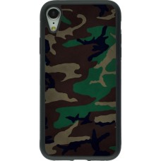 Coque iPhone XR - Silicone rigide noir Camouflage 3