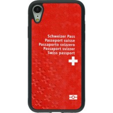 Coque iPhone XR - Silicone rigide noir Swiss Passport