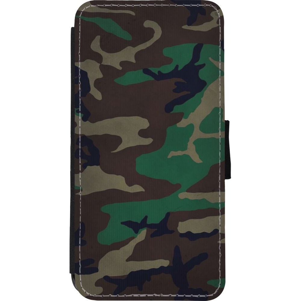 Coque iPhone XR - Wallet noir Camouflage 3