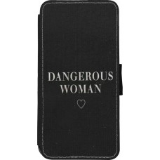 Coque iPhone XR - Wallet noir Dangerous woman
