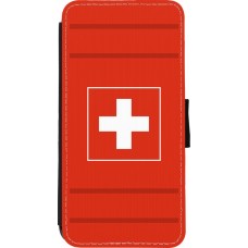 Coque iPhone XR - Wallet noir Euro 2020 Switzerland