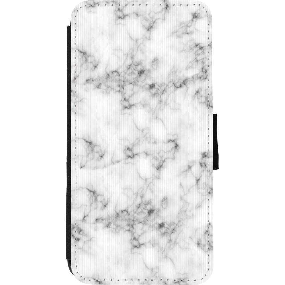 Coque iPhone XR - Wallet noir Marble 01
