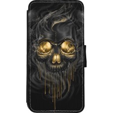 Coque iPhone XR - Wallet noir Skull 02