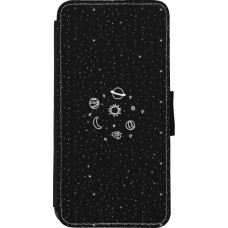 Coque iPhone XR - Wallet noir Space Doodle