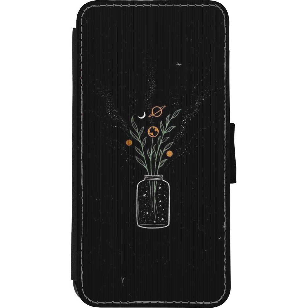 Coque iPhone XR - Wallet noir Vase black