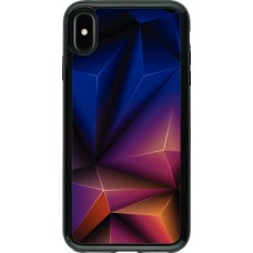 Coque iPhone Xs Max - Hybrid Armor noir Abstract Triangles 