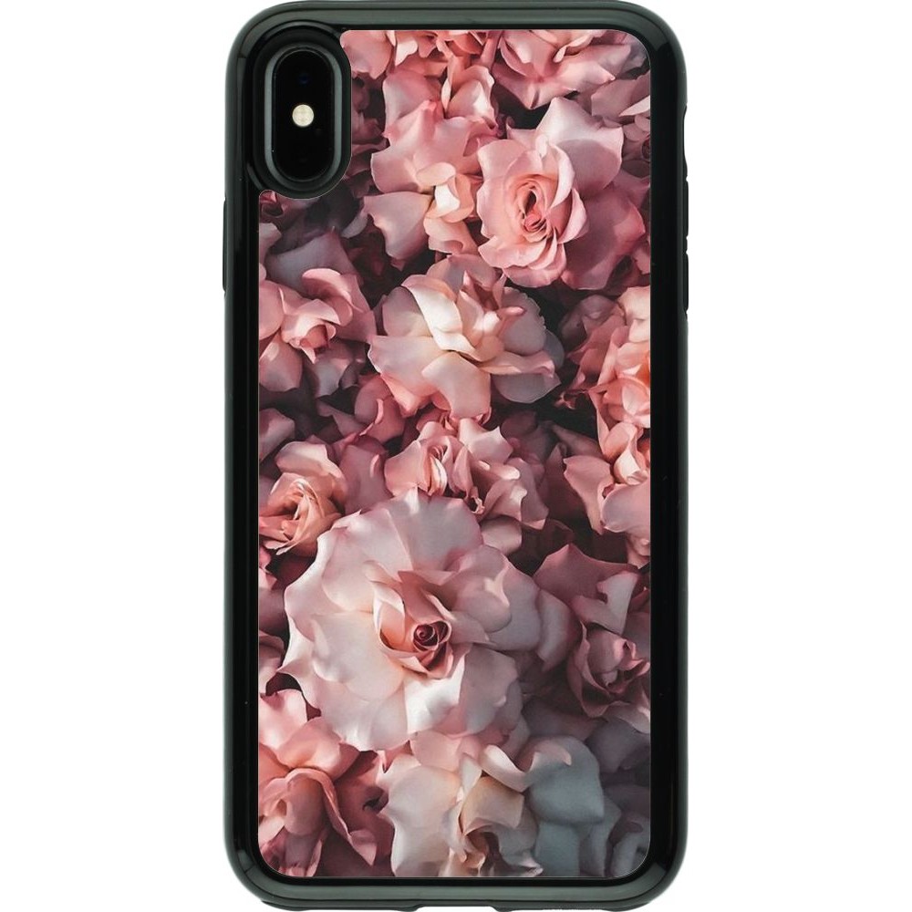 Coque iPhone Xs Max - Hybrid Armor noir Beautiful Roses