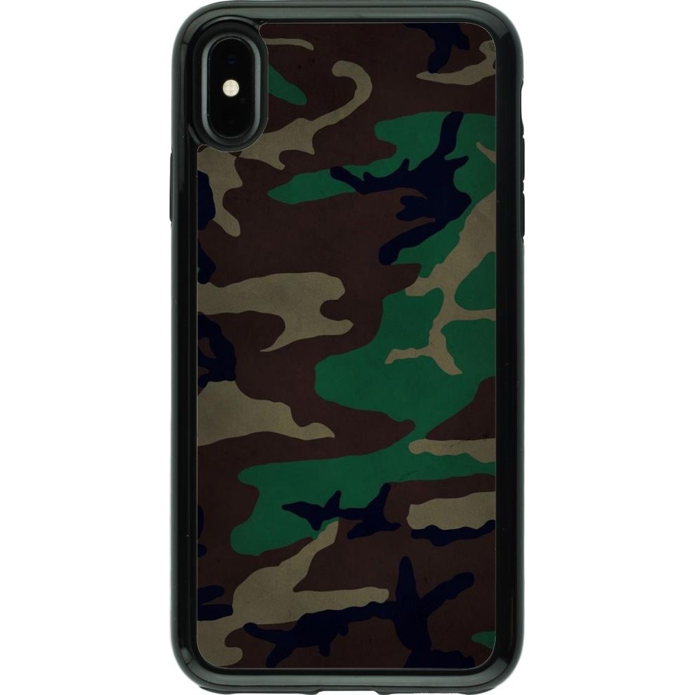 Hülle iPhone Xs Max - Hybrid Armor schwarz Camouflage 3