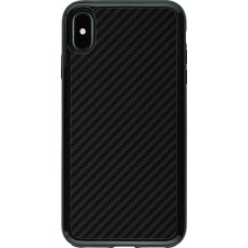 Coque iPhone Xs Max - Hybrid Armor noir Carbon Basic