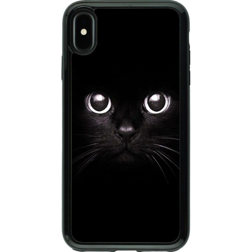 Coque iPhone Xs Max - Hybrid Armor noir Cat eyes