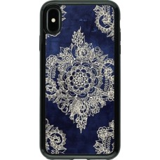 Hülle iPhone Xs Max - Hybrid Armor schwarz Cream Flower Moroccan