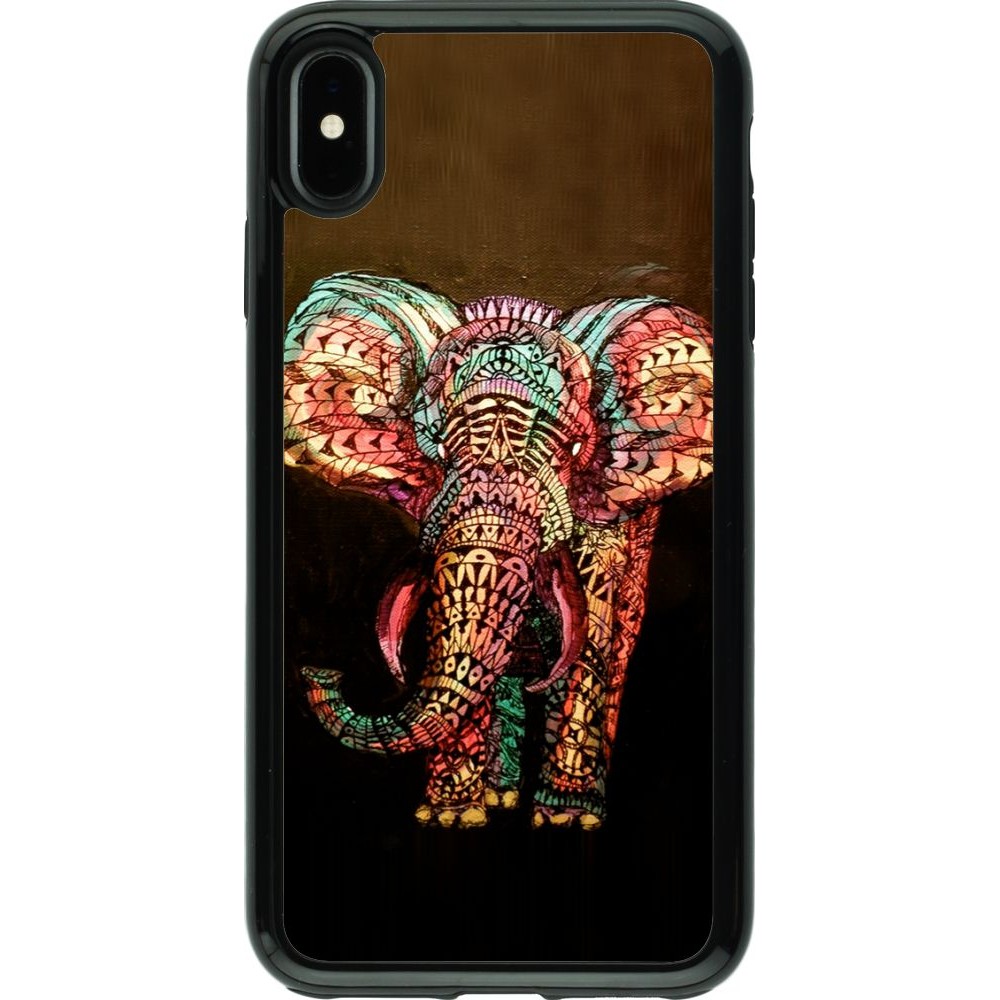 Hülle iPhone Xs Max - Hybrid Armor schwarz Elephant 02