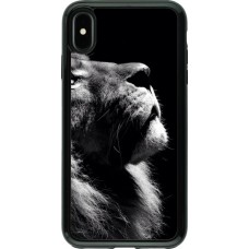 Coque iPhone Xs Max - Hybrid Armor noir Lion looking up
