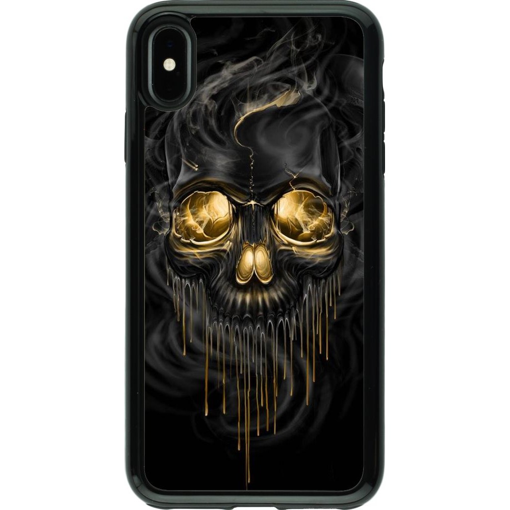 Coque iPhone Xs Max - Hybrid Armor noir Skull 02