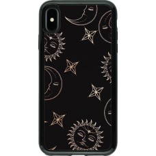 Coque iPhone Xs Max - Hybrid Armor noir Suns and Moons