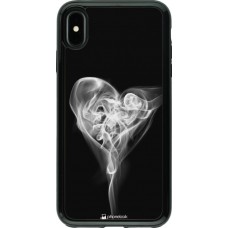 Coque iPhone Xs Max - Hybrid Armor noir Valentine 2022 Black Smoke