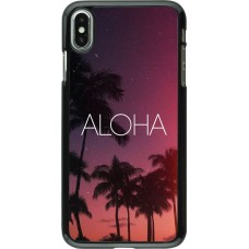 Coque iPhone Xs Max - Aloha Sunset Palms