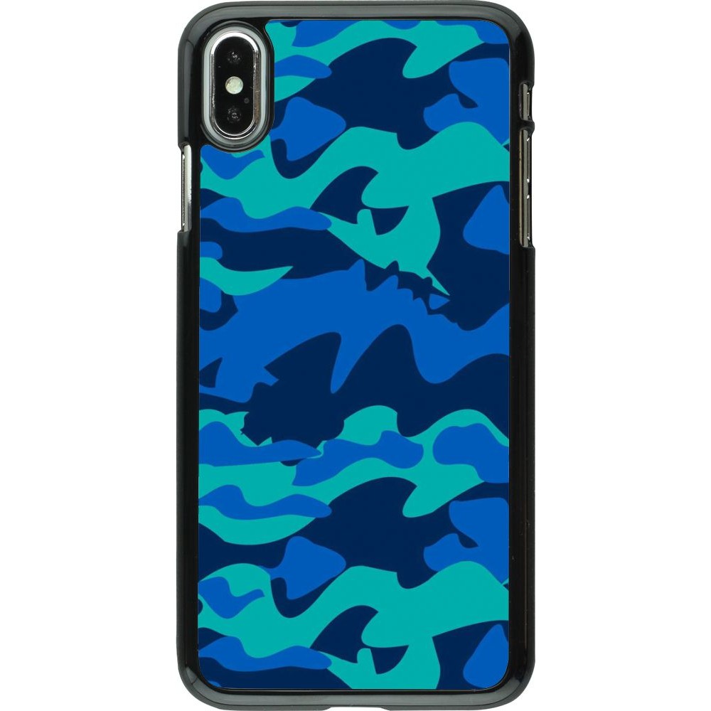 Hülle iPhone Xs Max - Camo Blue