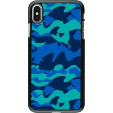Hülle iPhone Xs Max - Camo Blue