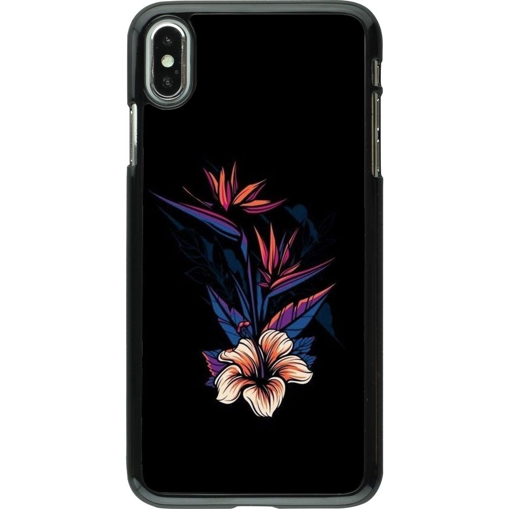 Coque iPhone Xs Max - Dark Flowers
