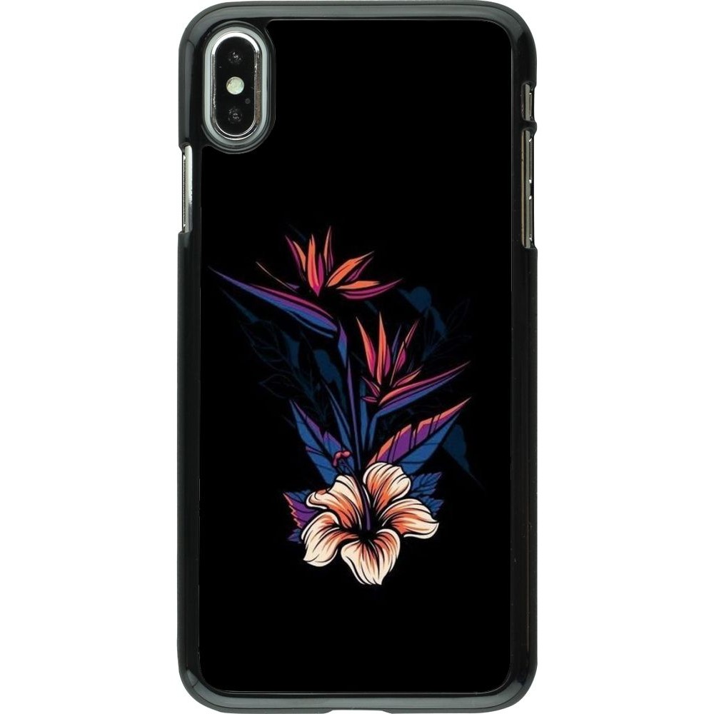 Hülle iPhone Xs Max - Dark Flowers