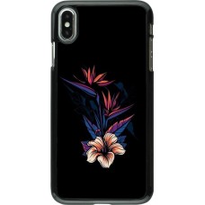 Hülle iPhone Xs Max - Dark Flowers