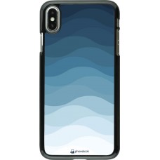 Coque iPhone Xs Max - Flat Blue Waves
