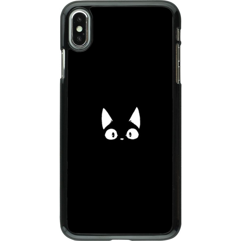 Coque iPhone Xs Max - Funny cat on black