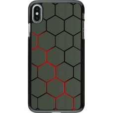Coque iPhone Xs Max - Geometric Line red