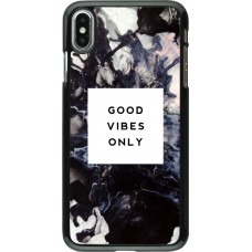 Coque iPhone Xs Max - Marble Good Vibes Only