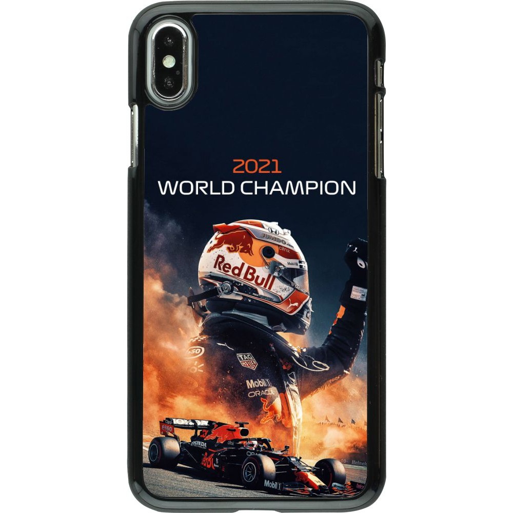 Coque iPhone Xs Max - Max Verstappen 2021 World Champion