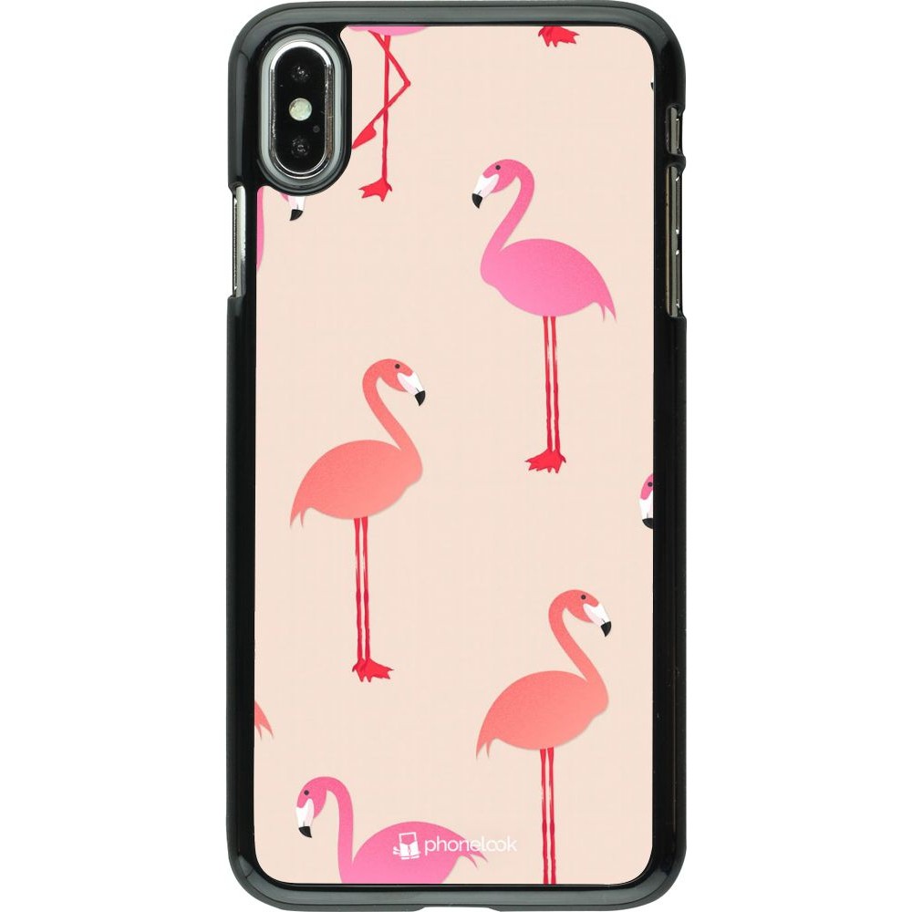Coque iPhone Xs Max - Pink Flamingos Pattern