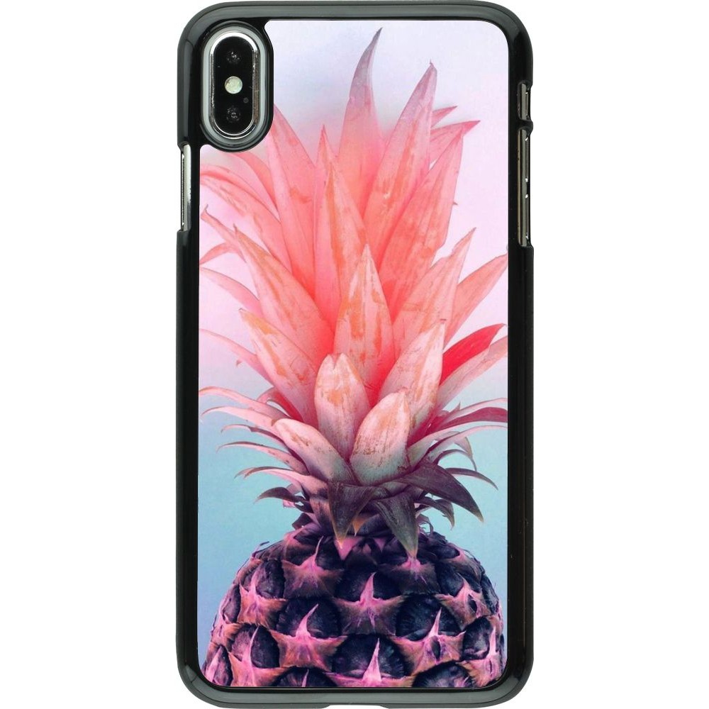 Coque iPhone Xs Max - Purple Pink Pineapple
