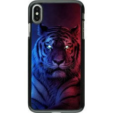 Coque iPhone Xs Max - Tiger Blue Red