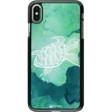 Hülle iPhone Xs Max - Turtle Aztec Watercolor