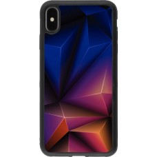 Hülle iPhone Xs Max - Silikon schwarz Abstract Triangles 