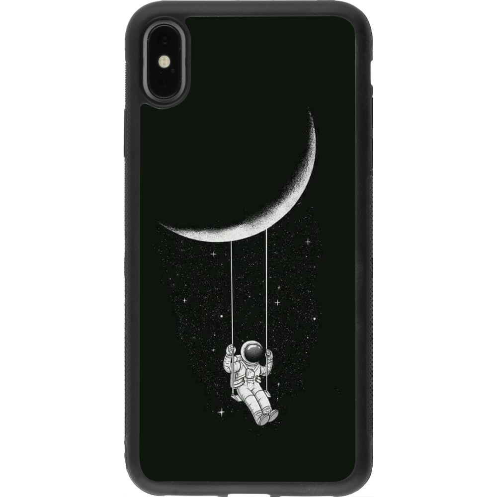 Hülle iPhone Xs Max - Silikon schwarz Astro balançoire